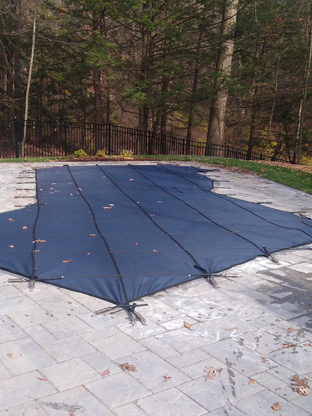 Pool covered and ready for winter